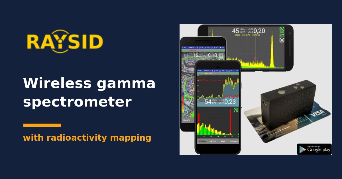 Radiological map made by Raysid devices