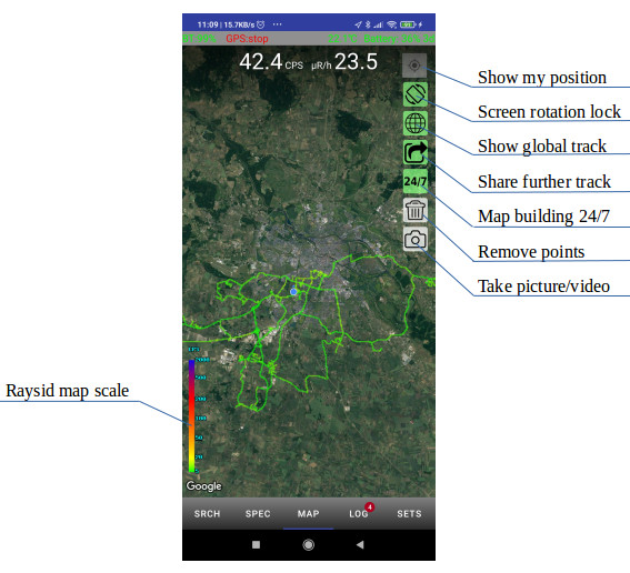 Raysid App Map Screen